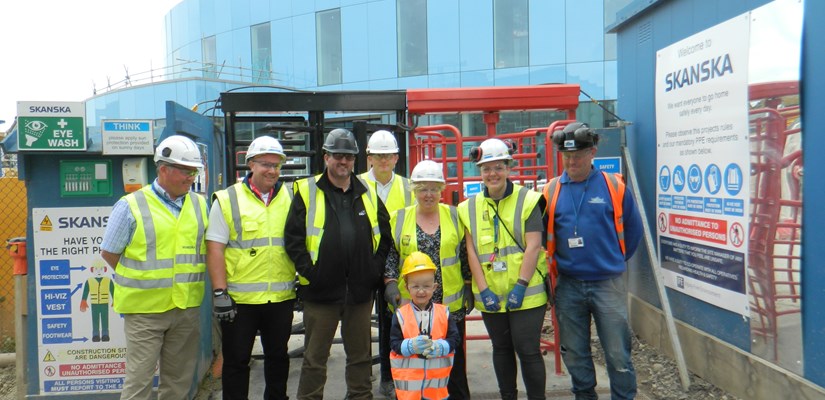 Jay Davison with the New Papworth Hospital project team Jay Davison with the New Papworth Hospital project team